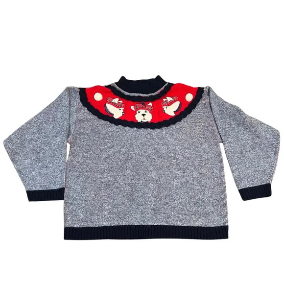 Vintage Knitwaves Scotty Dog Knit Sweater - Picture 1 of 7